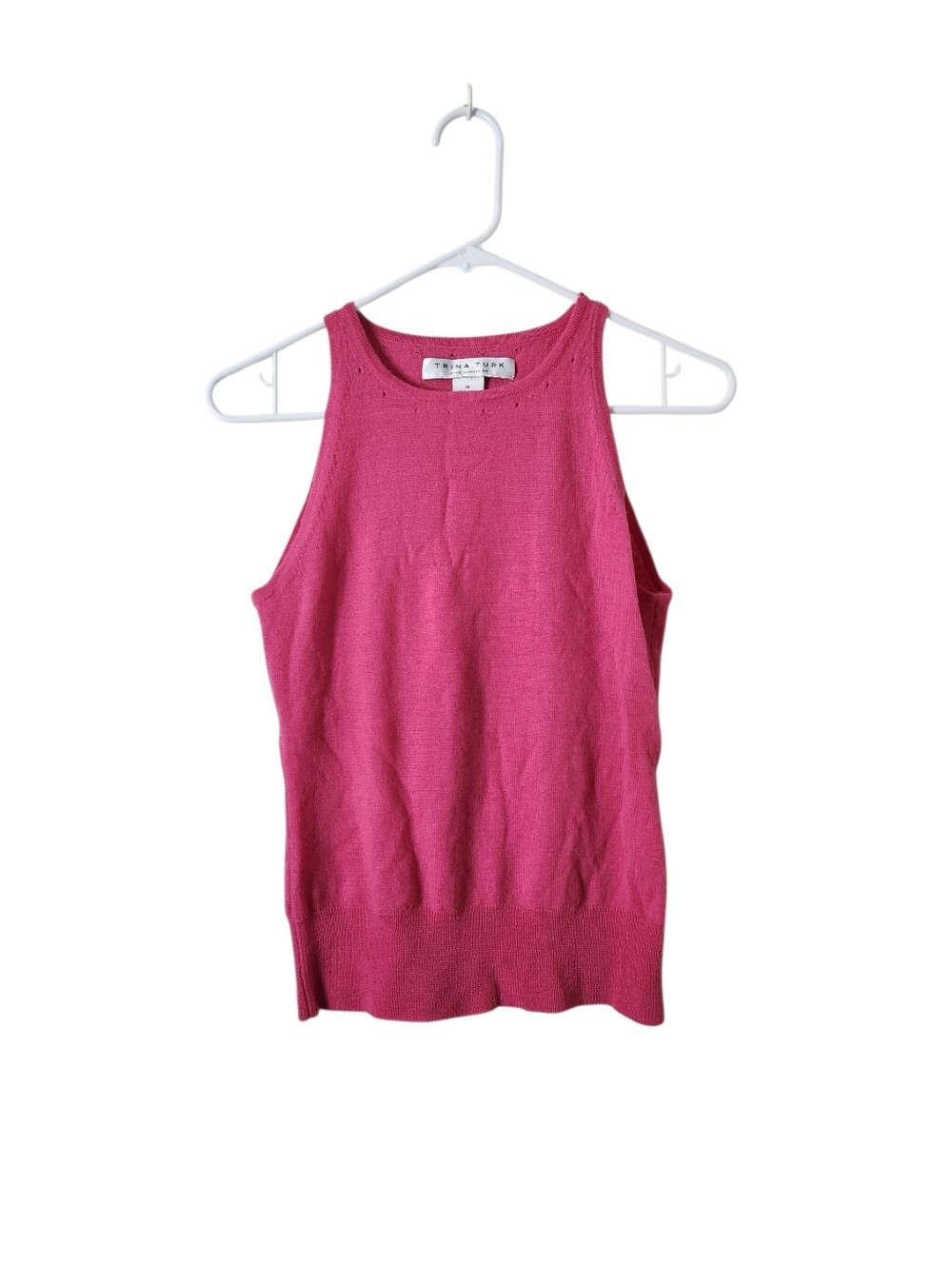 Trina Turk Pink Knit Sleeveless Top